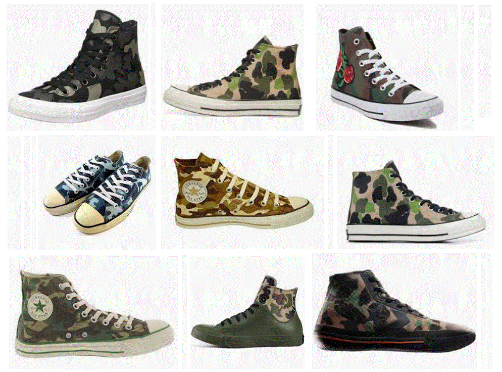 converse camouflage sneakers